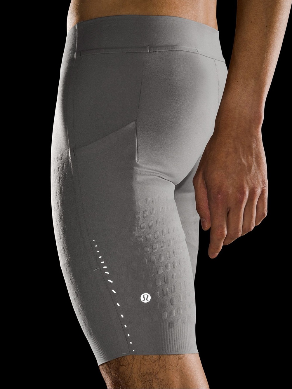 Lululemon SenseKnit Running Short 10" in the color Gull Grey